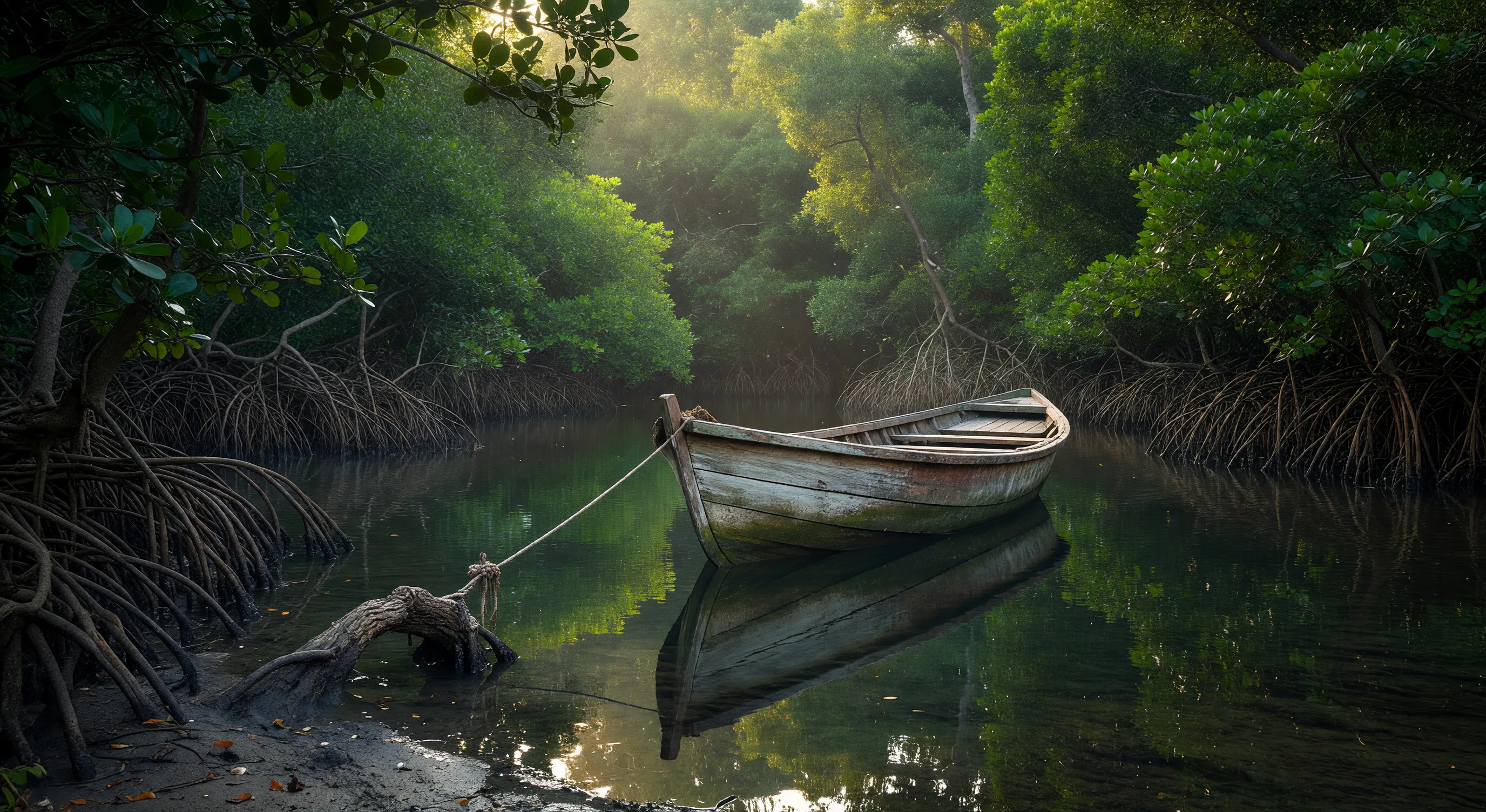 Palawan secluded cove boat