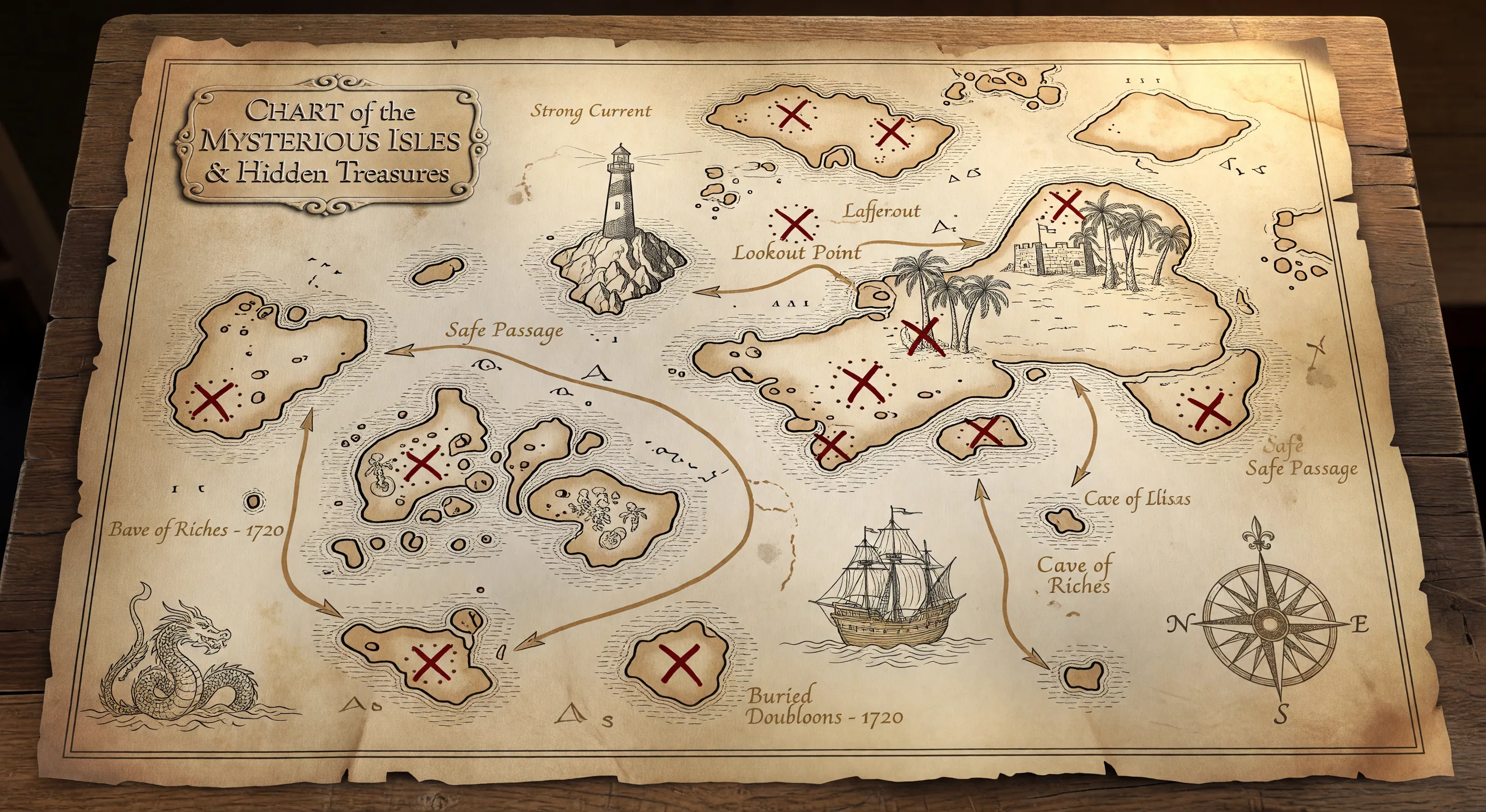 Vintage nautical map